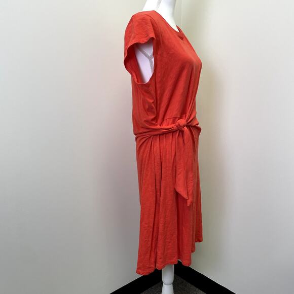 NWT Talbots Coral Tie Detail Knit Shift Dress XL Cotton Sleeveless Casual Summer - Picture 5 of 16